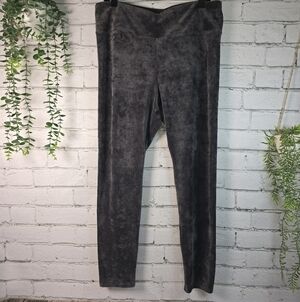 J. Jill Charcol Gray Velour Pull On Pants Straight Leg Stretch Womens L NWT